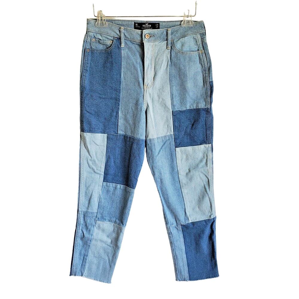 Hollister Jeans Patchwork Womens 9R 29x27 Ultra High-Rise Mom Vintage Stretch